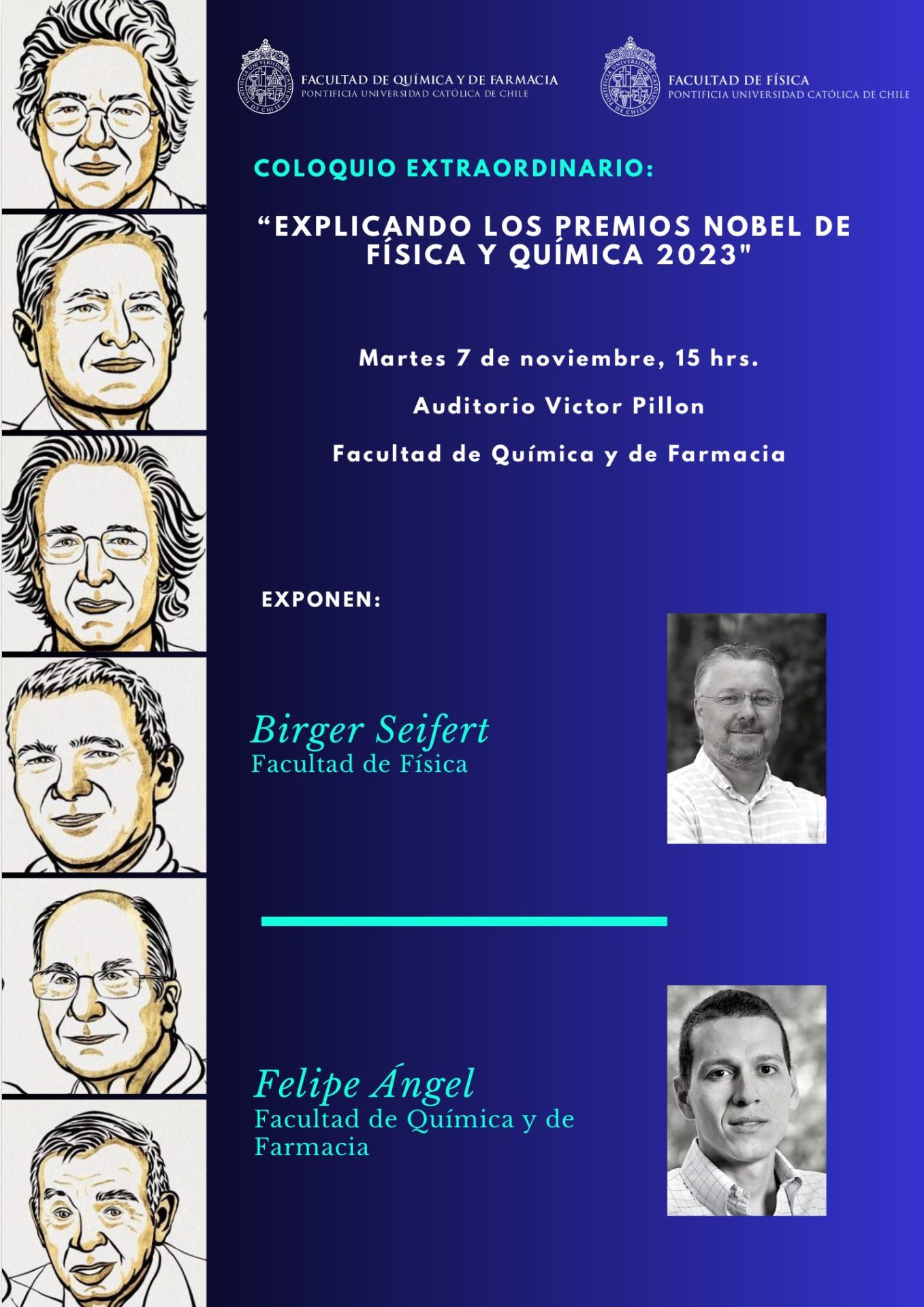 Coloquio Extraordinario: Explicando los Premios Nobel de Física y Química 2023